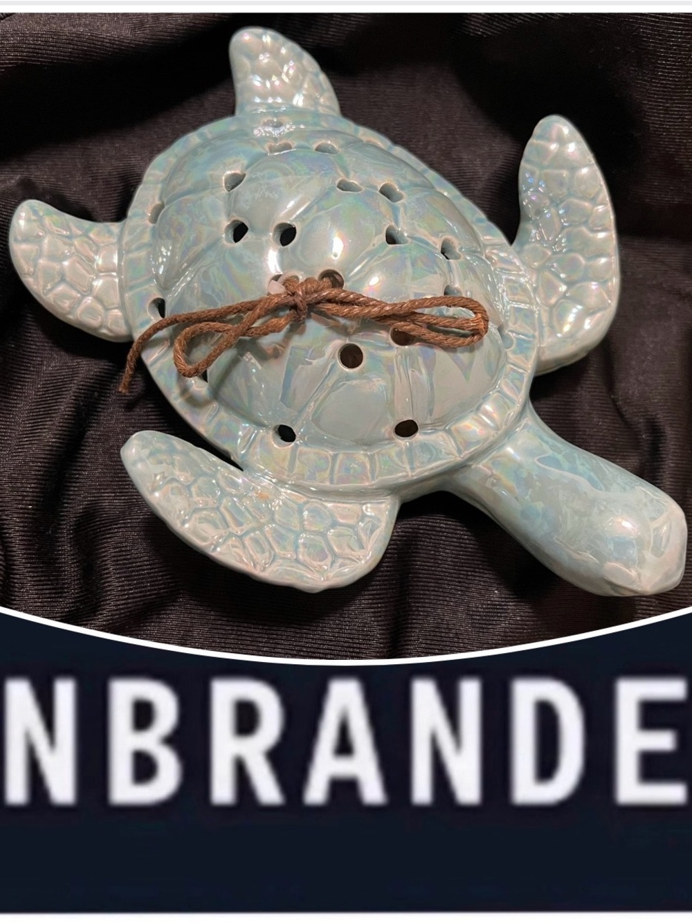 UNBRANDED Iridescent Light Blue Turtle Potpourri Holder